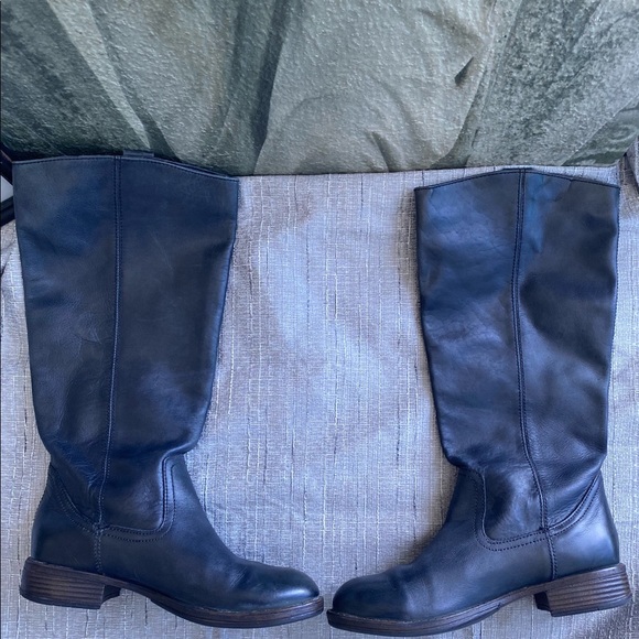 Black Genuine Soft Leather Knee High Boots Sz. 8 - Picture 13 of 16